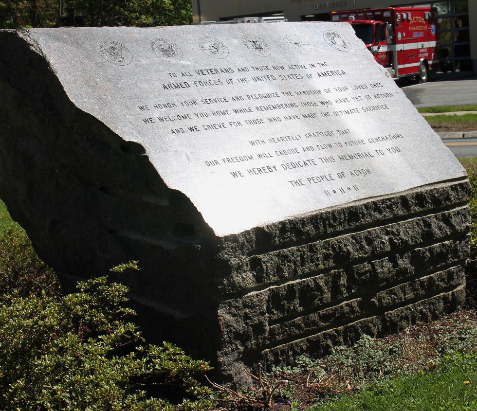 Acton Massachusetts All Veterans Memorial