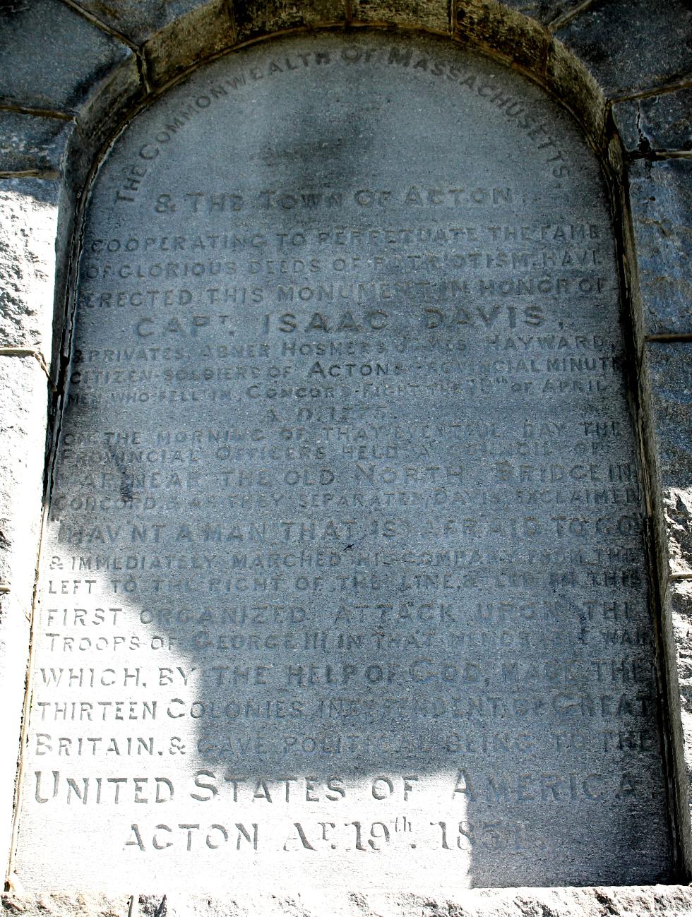 Acton Massachusetts Minutemen Memorial