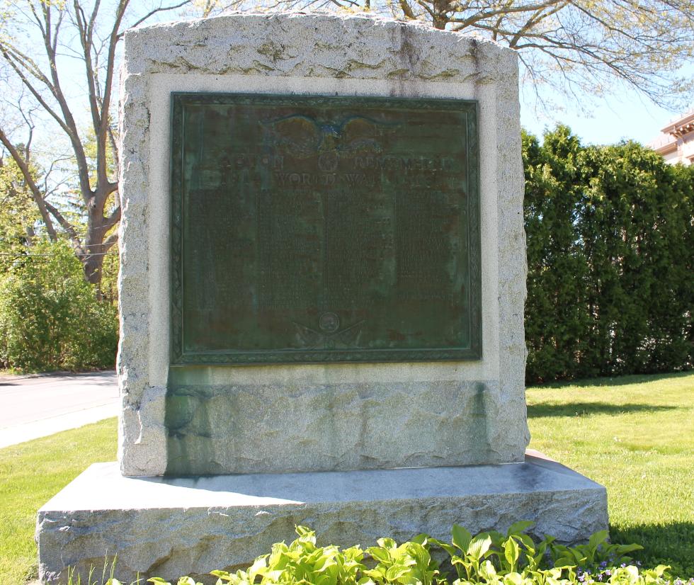 Acton Massachusetts World War I Veterans Memorial