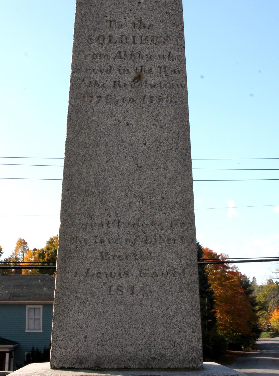 Ashby Massachusetts Revolutionary War & Civil War Veterans Memorial