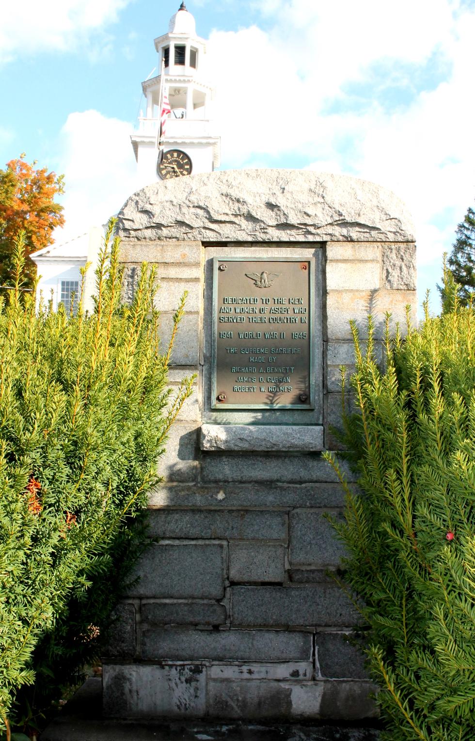 Ashby Massachusetts World War II Veterans Memorial