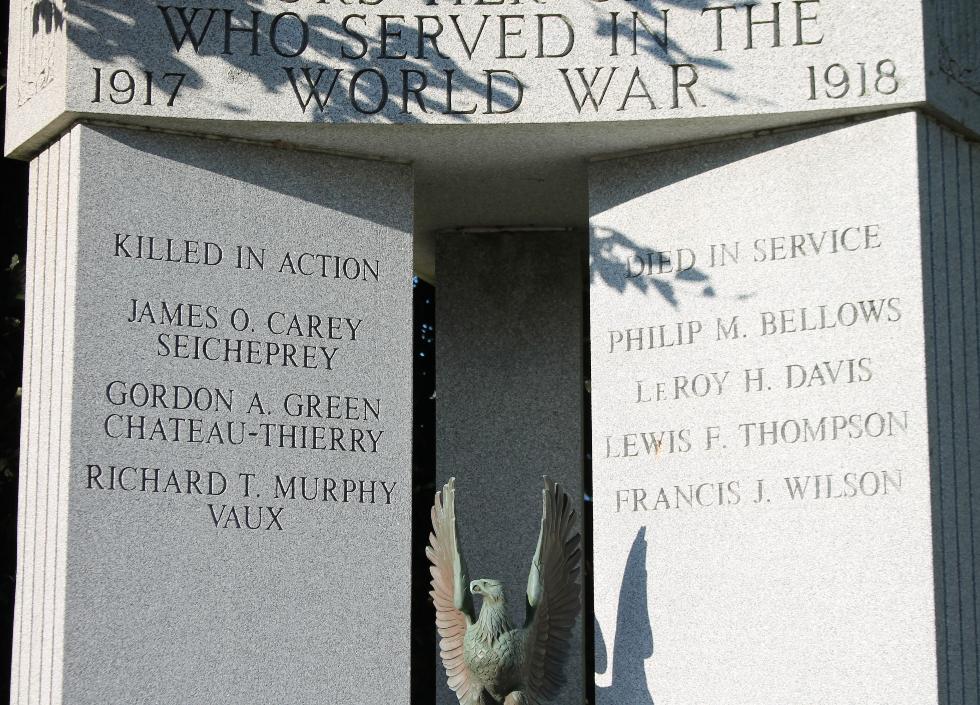 Ashland Massachusetts World War I Veterans Memorial