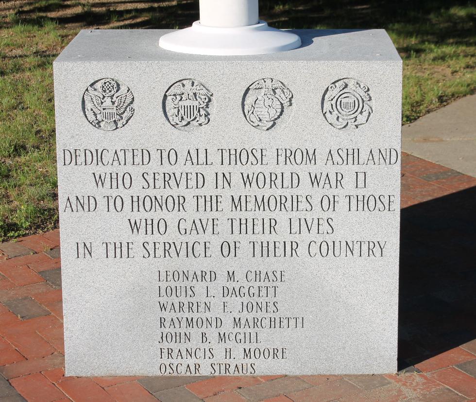 Ashland Massachusetts World War II Veterans Memorial