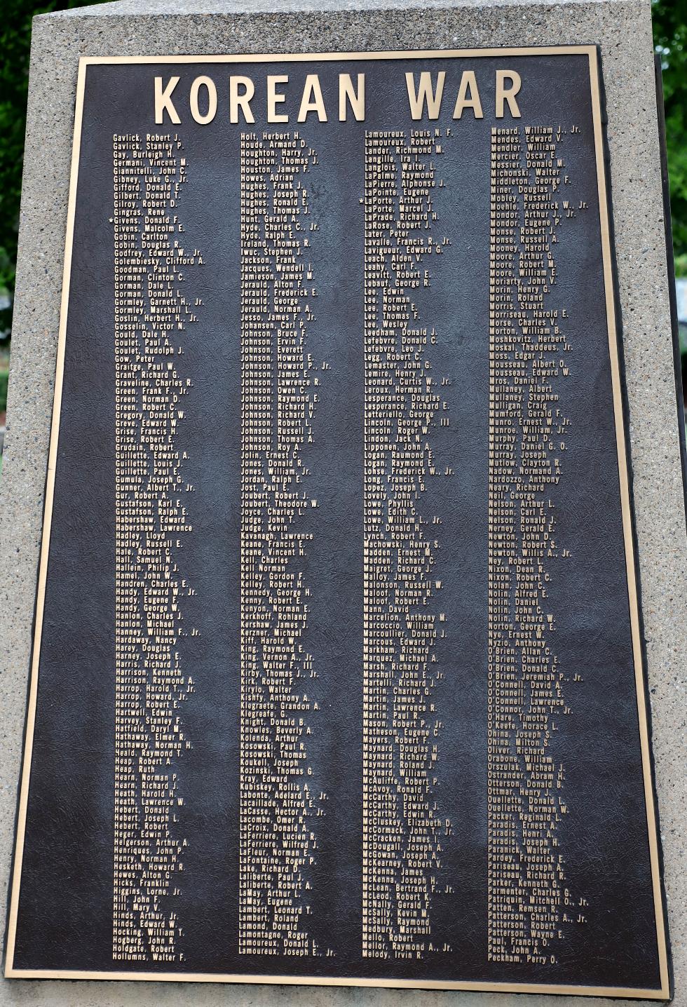 Attleboro Massachusetts Korean War Veterans Memorial