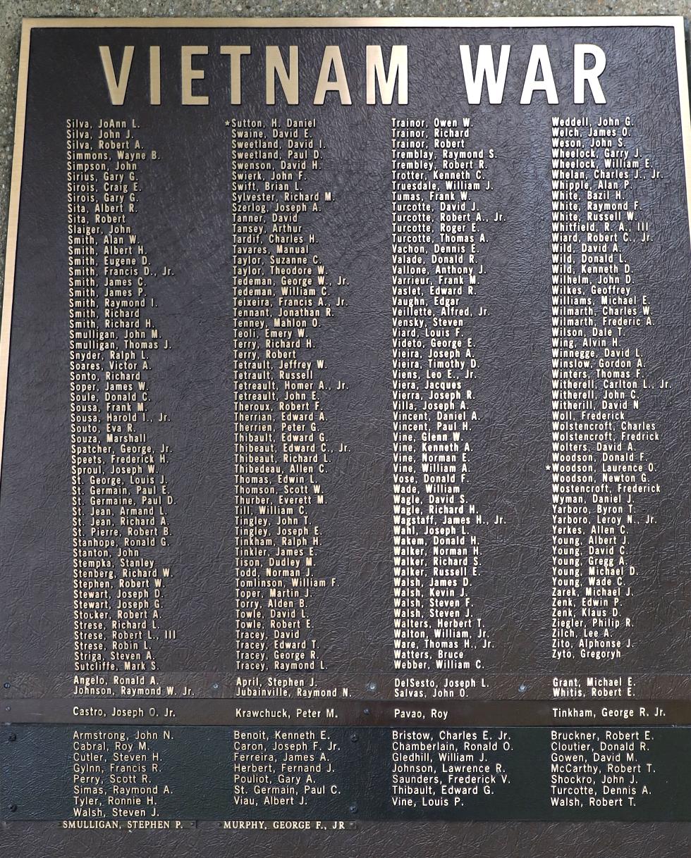 Attleboro Massachusetts Vietnam War Veterans Memorial