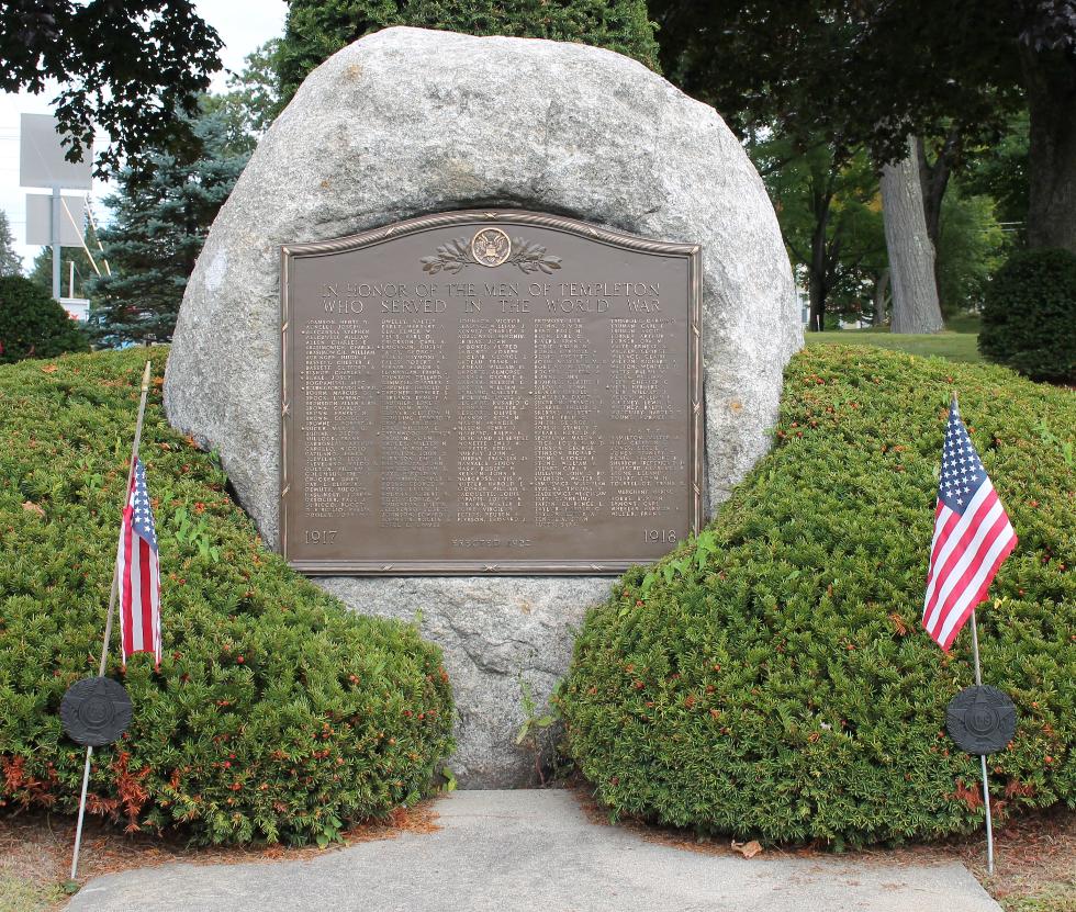Baldwinville Massachusetts World War I Veterans Memorial