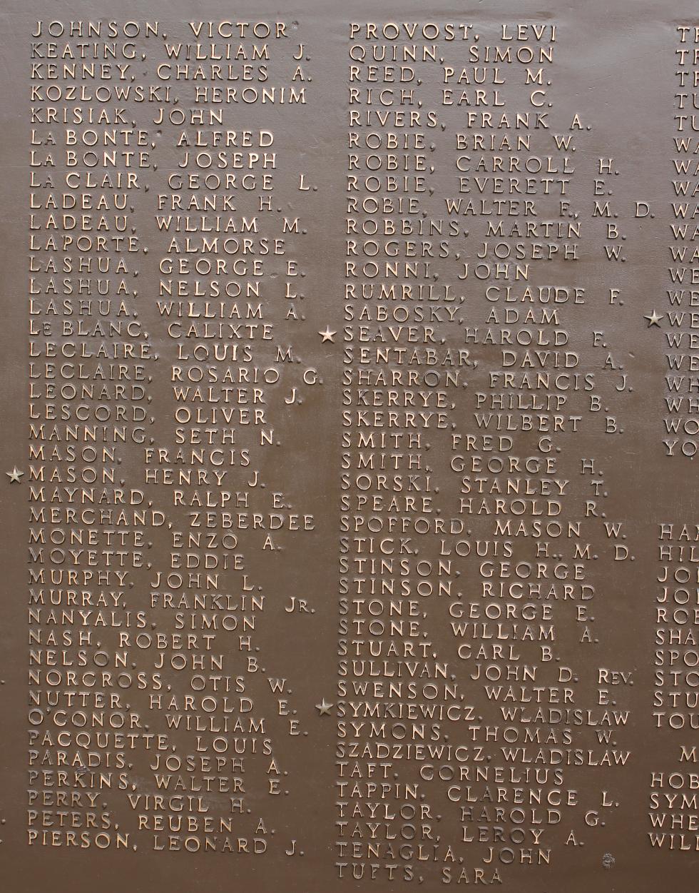 Baldwinville Massachusetts World War I Veterans Memorial