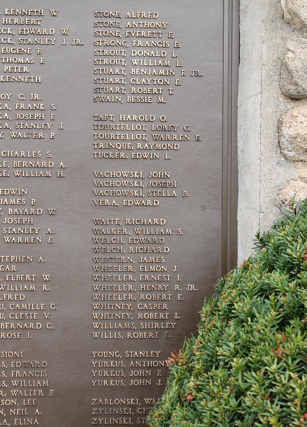 Baldwinville Massachusetts World War II Veterans Memorial
