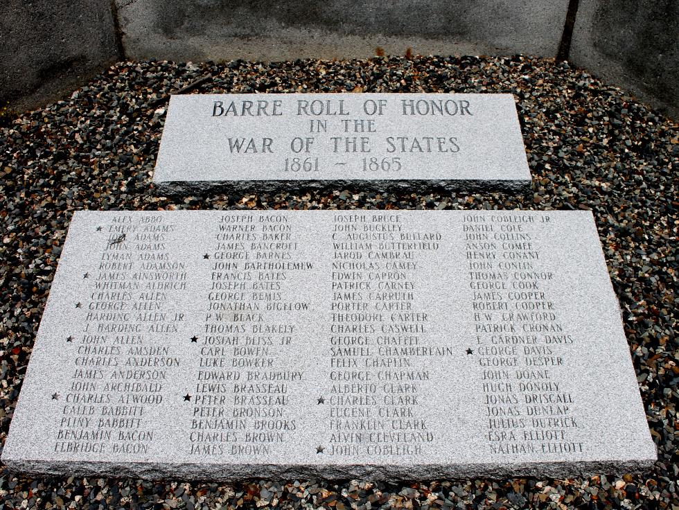 Barre Massachusetts Civil War Memorial