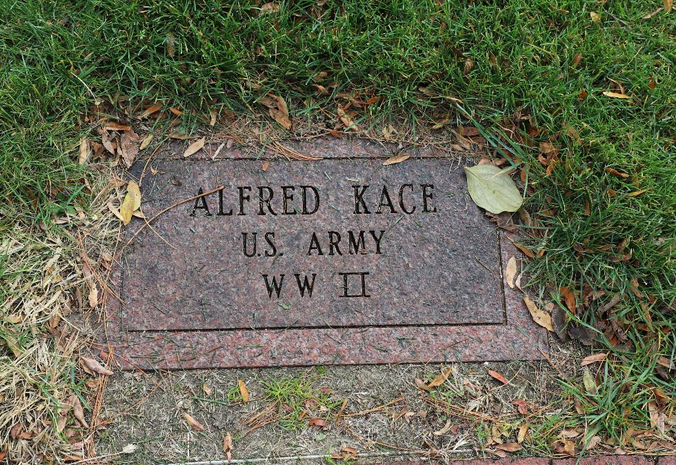 Bedford Massachusetts World War II Memorial - Alfred Kace, US Army