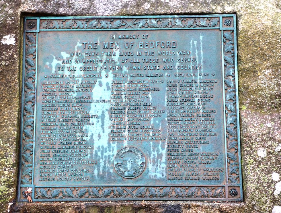 Bedford Massachusetts World War I Veterans Memorial