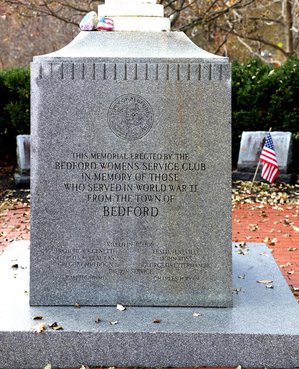 Bedford Massachusetts World War II Veterans Memorial