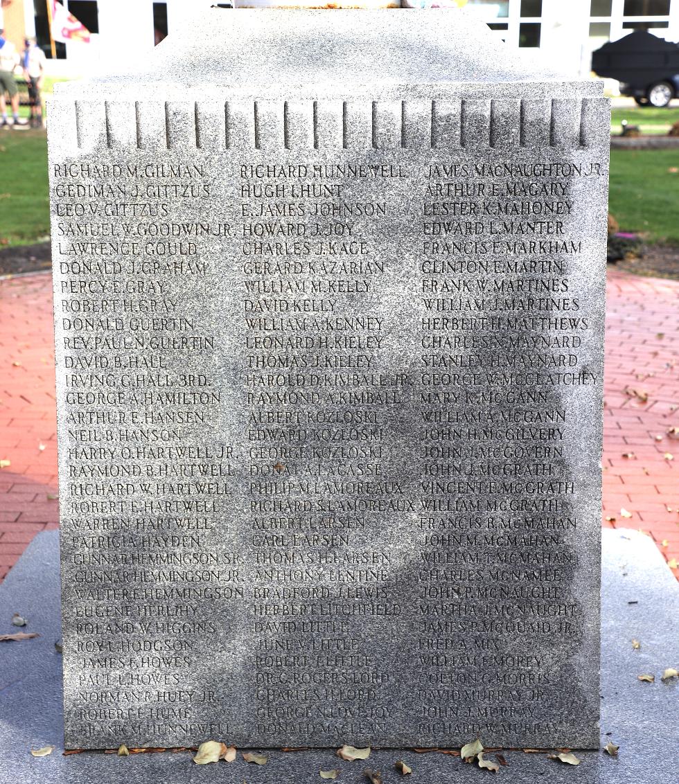 Bedford Massachusetts World War II Veterans Memorial