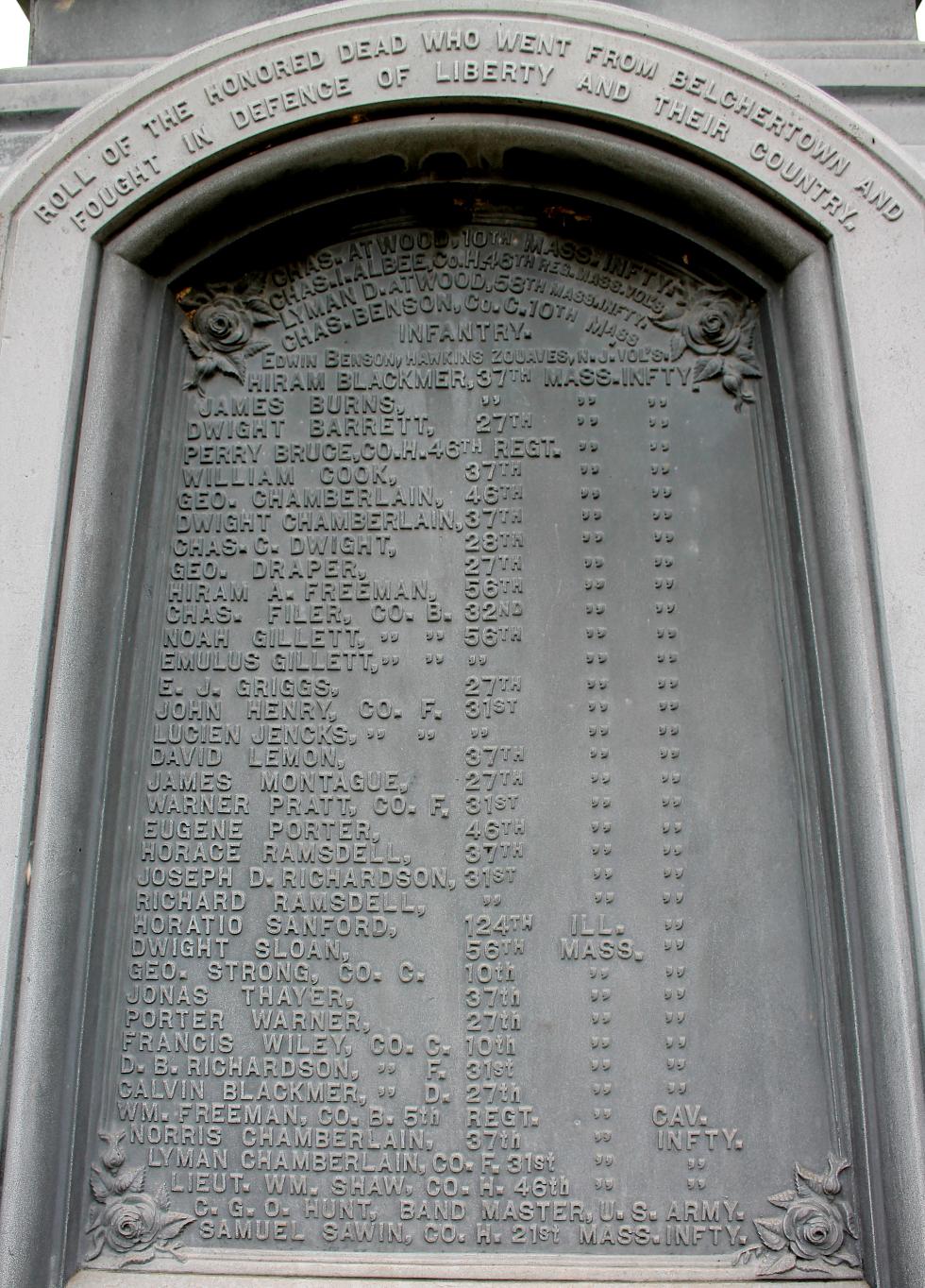 Belchertown Massachusetts Civil War Veterans Memorial