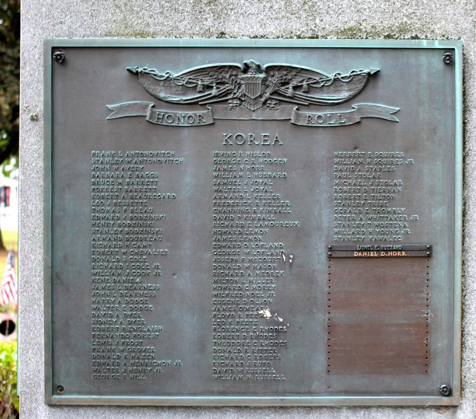 Belchertown Massachusetts Korean War Veterans Memorial