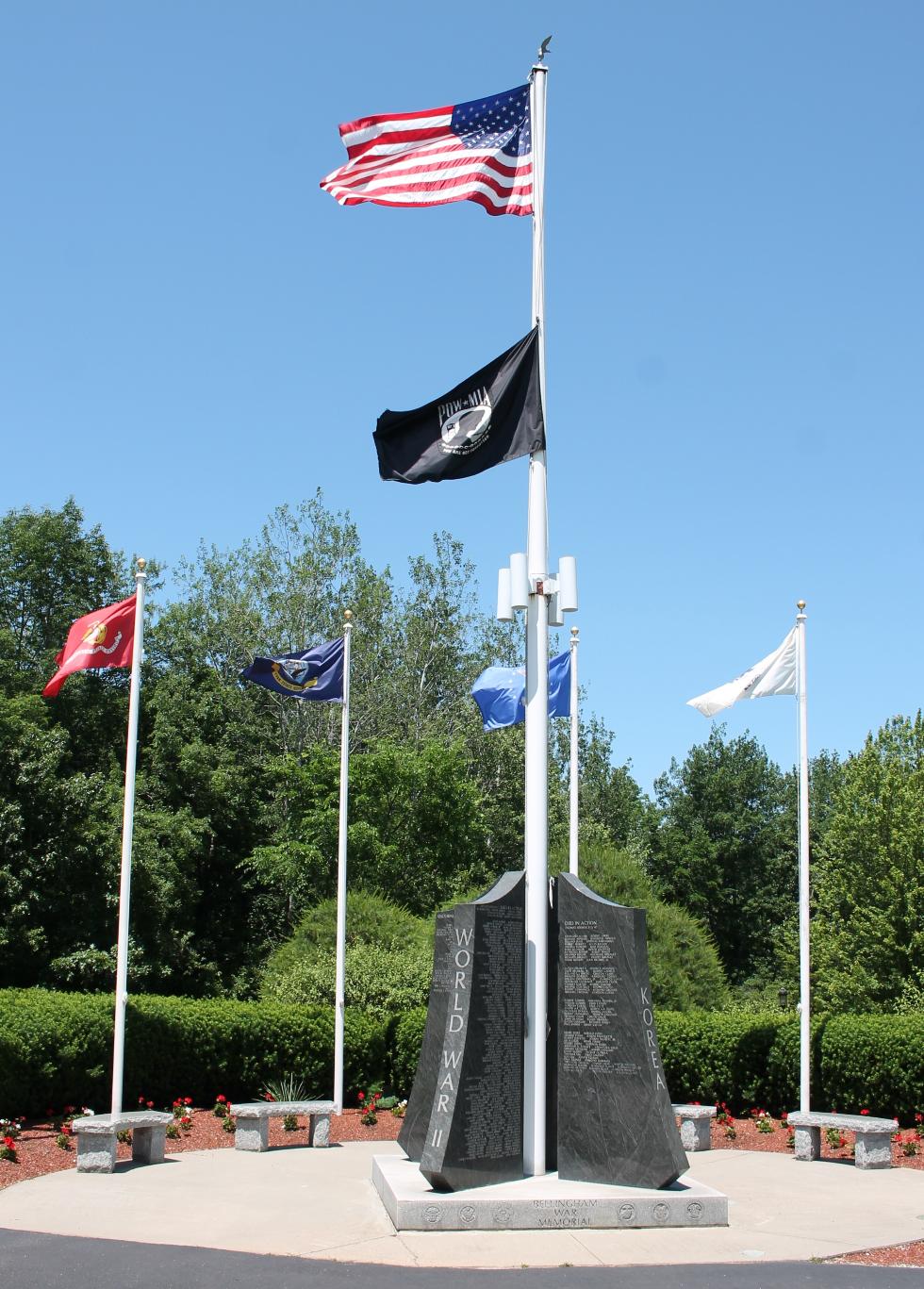 Bellingham Massachusetts World War I Korean War, Vietnam War & Desert Storm Veterans Memorial