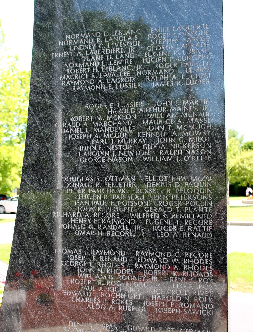 Bellingham Massachusetts Vietnam War Veterans Honor Roll