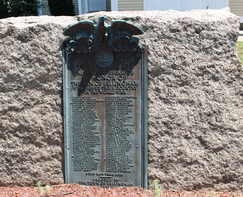 Bellingham Massachusetts World War I Veterans Memorial