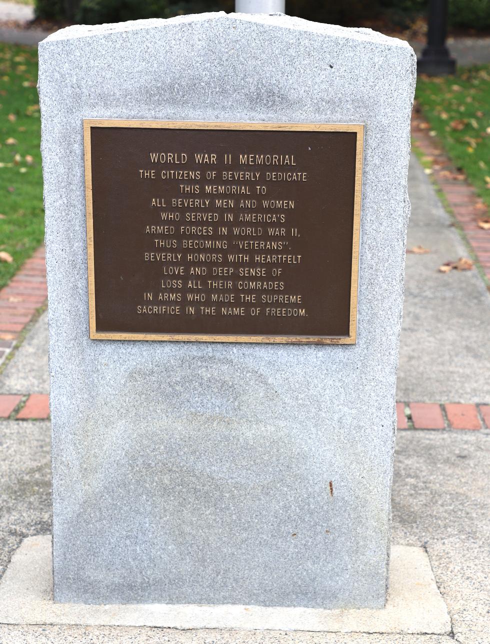 Beverly Massachusetts World War II Veterans Memorial