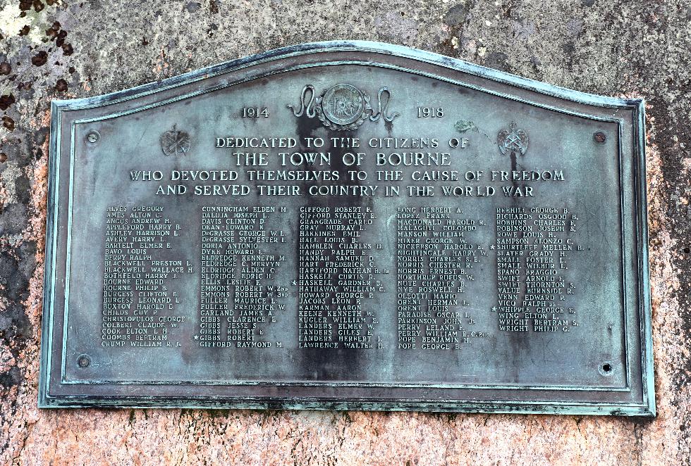 Bourne Massachusetts World War I Veterans Memorial