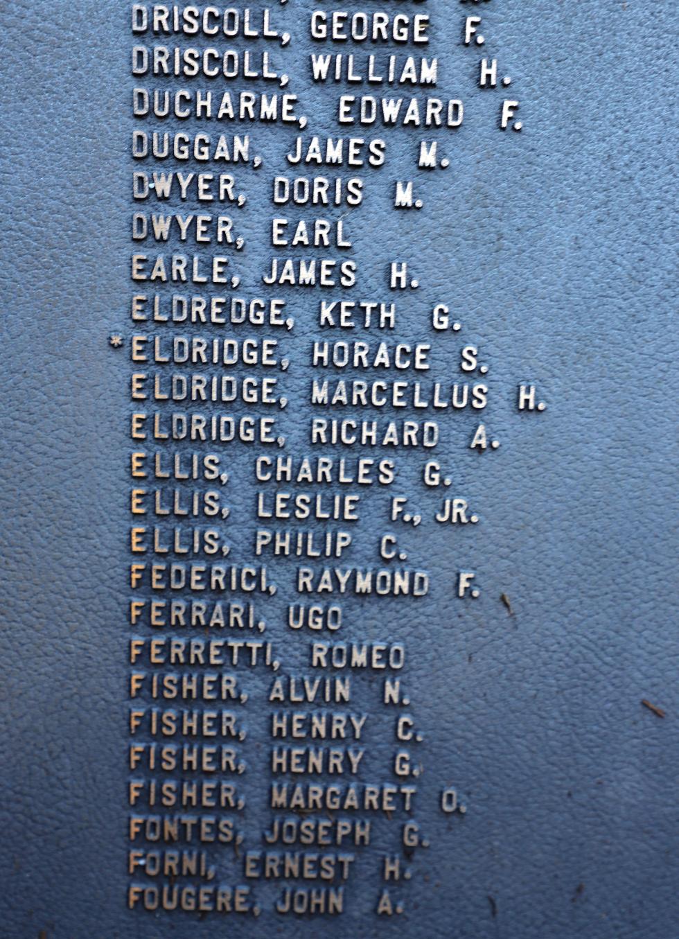 Bourne Massachusetts World War II Veterans Honor Roll