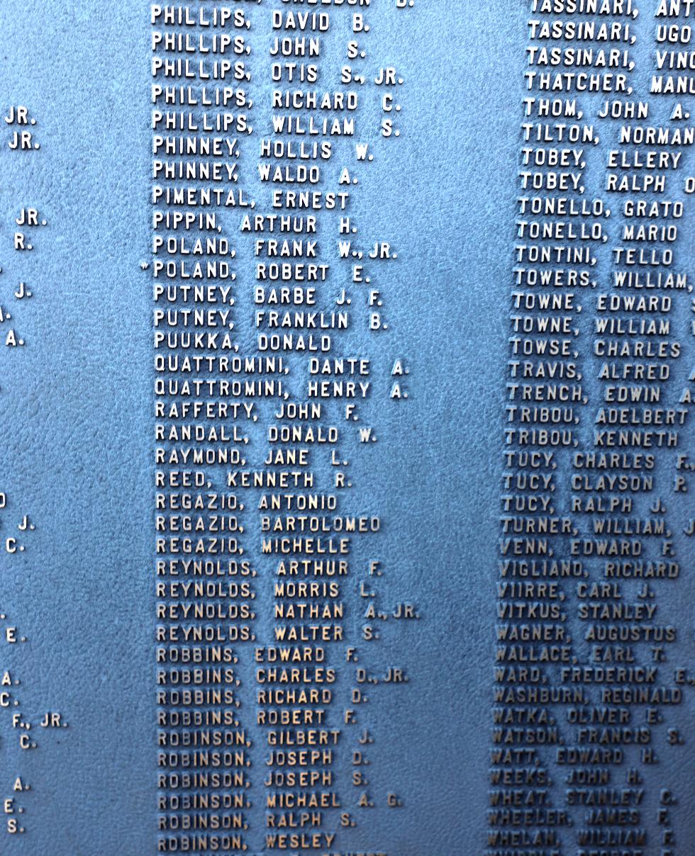 Bourne Massachusetts World War II Veterans Honor Roll