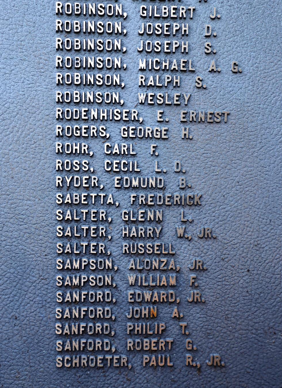 Bourne Massachusetts World War II Veterans Honor Roll