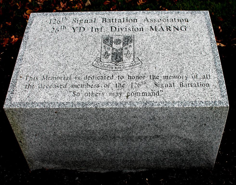 Bourne Massachusetts National Cemetery Memorial Walkway - 126th Signal Batallion