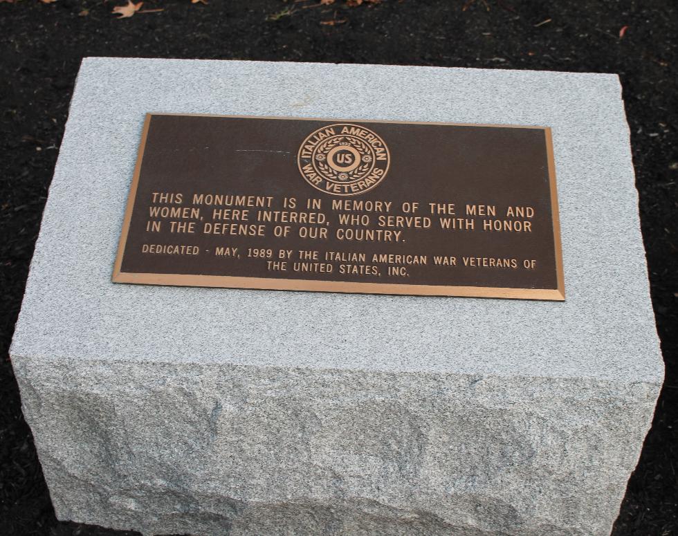 Bourne Mass National Cemetery - Italian American War Veterans Memorial