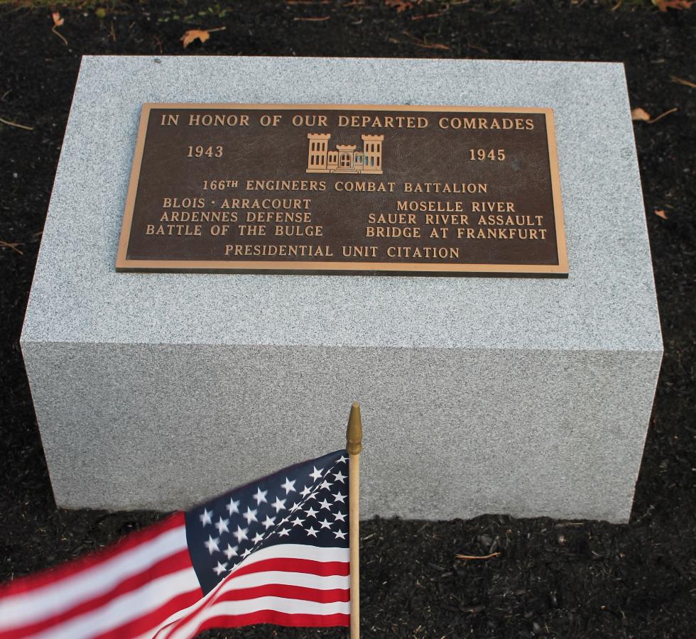 Bourne Mass National Cemetery - 166th Engineers Combat Battalion Memorial