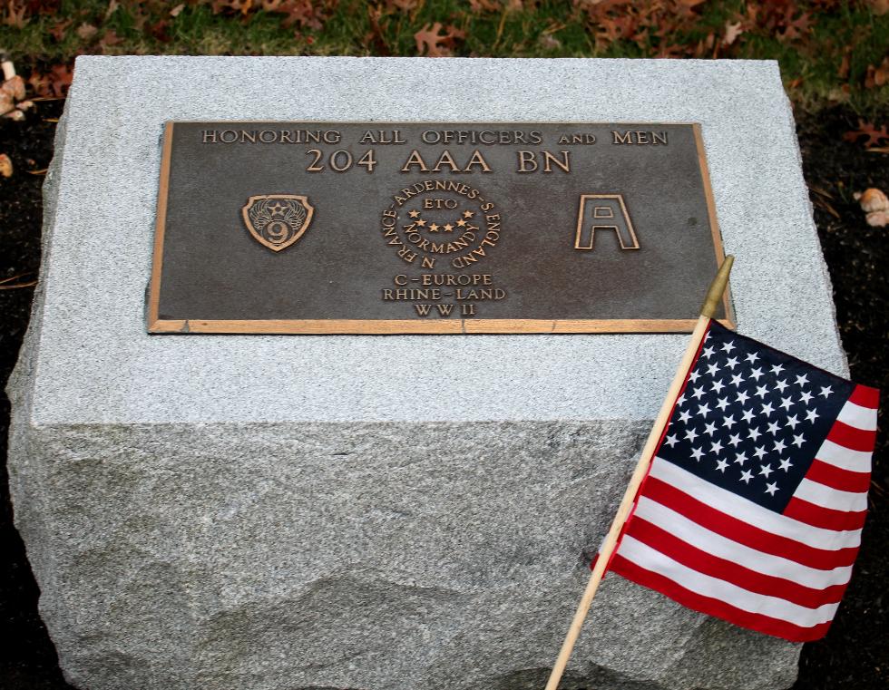 Bourne Mass National Cemetery - 204 AAA BN C-Europe Memorial