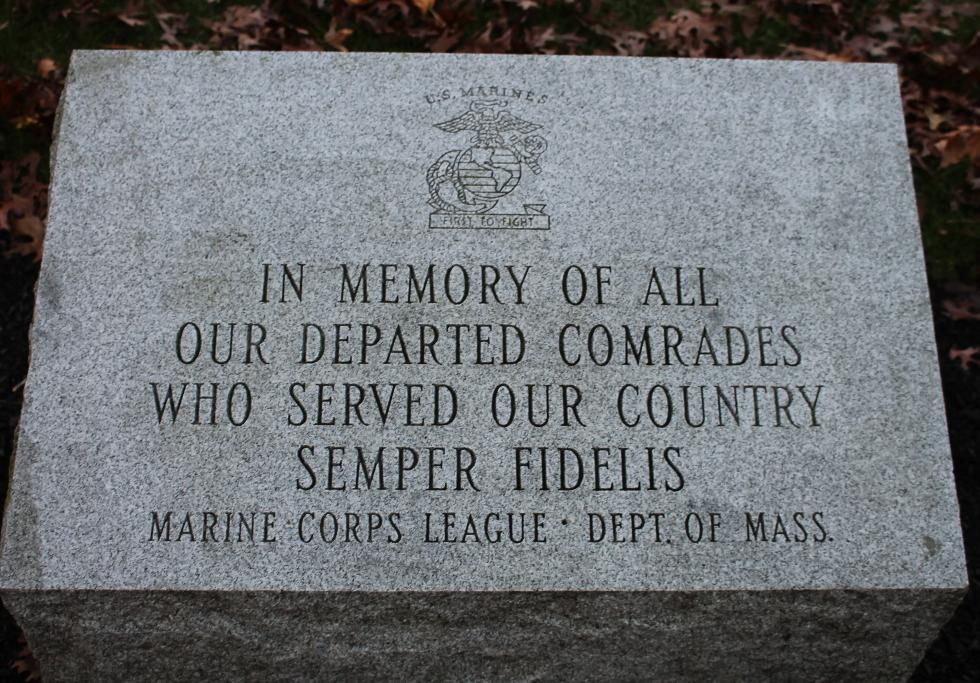 Bourne Mass National Cemetery - Marine Corps League of Massachusetts Memorial