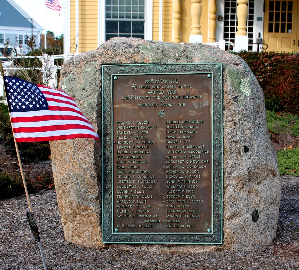 Brewster Massachusetts World War I Veterans Memorial