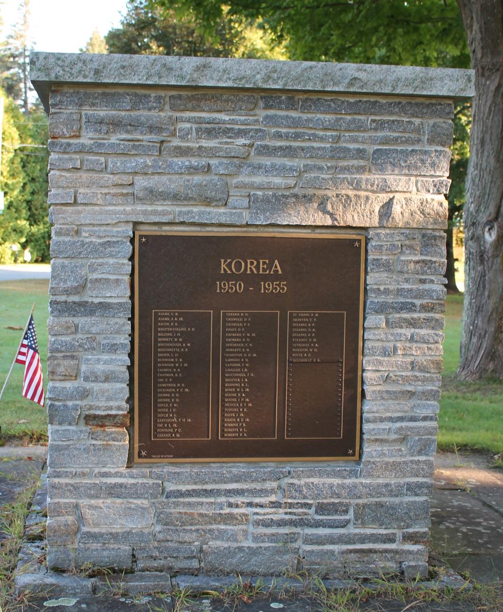 Brimfield Massachusetts Korean War Veterans Memorial