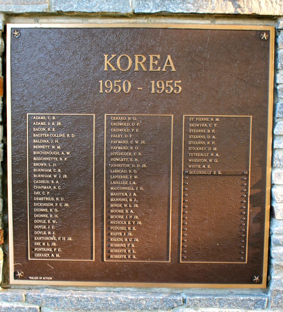 Brimfield Massachusetts Korean War Veterans Memorial