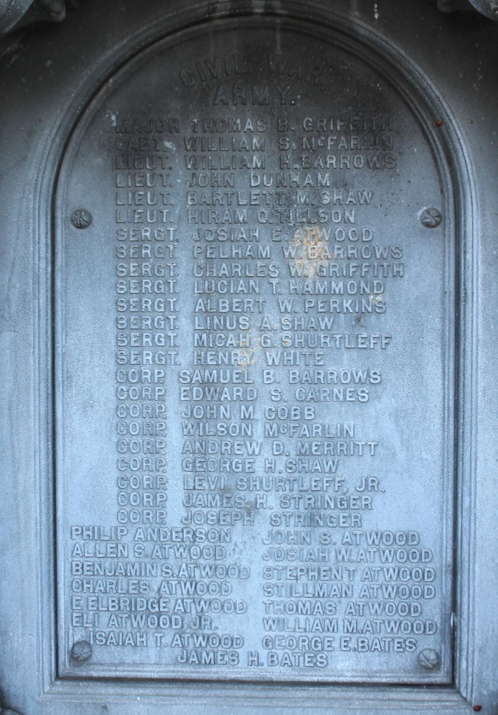 Carver Massachusetts Civil War Veterans Memorial