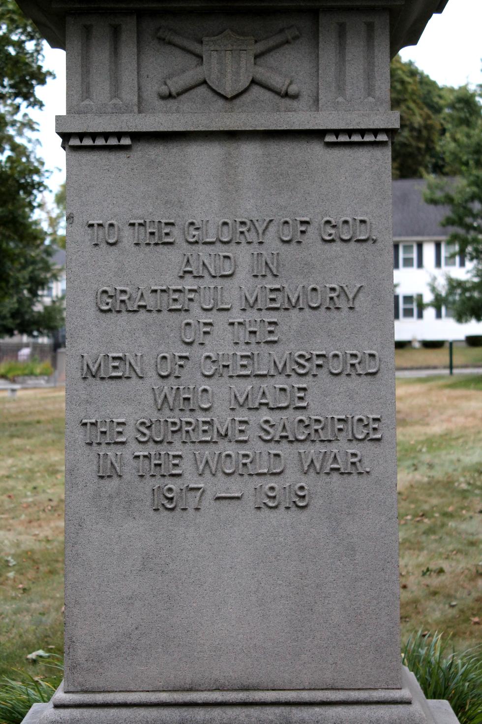 Chelmsford Mass World War I Veterans Memorial