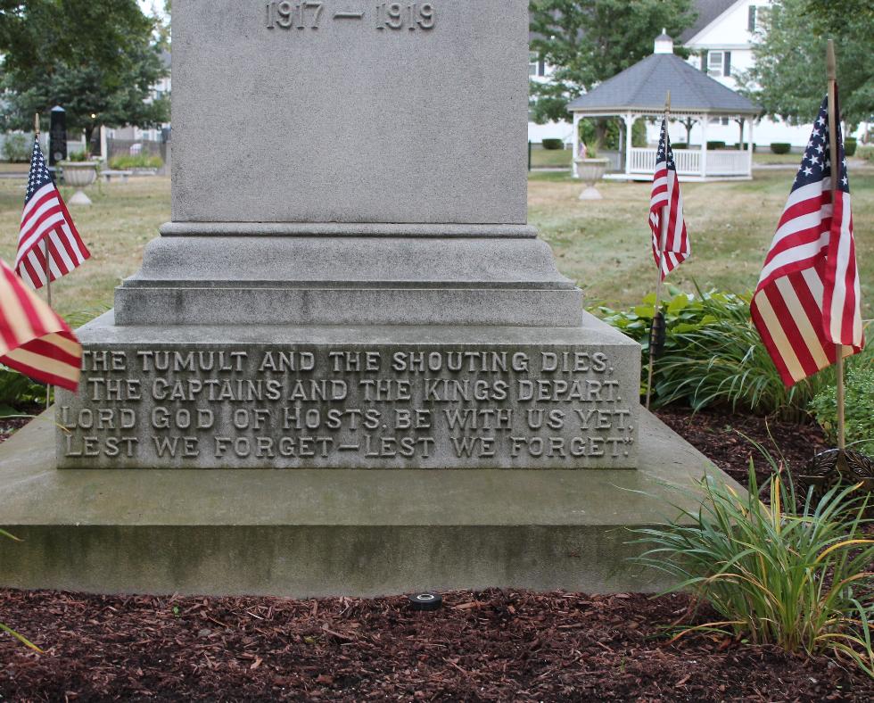 Chelmsford Mass World War I Veterans Memorial