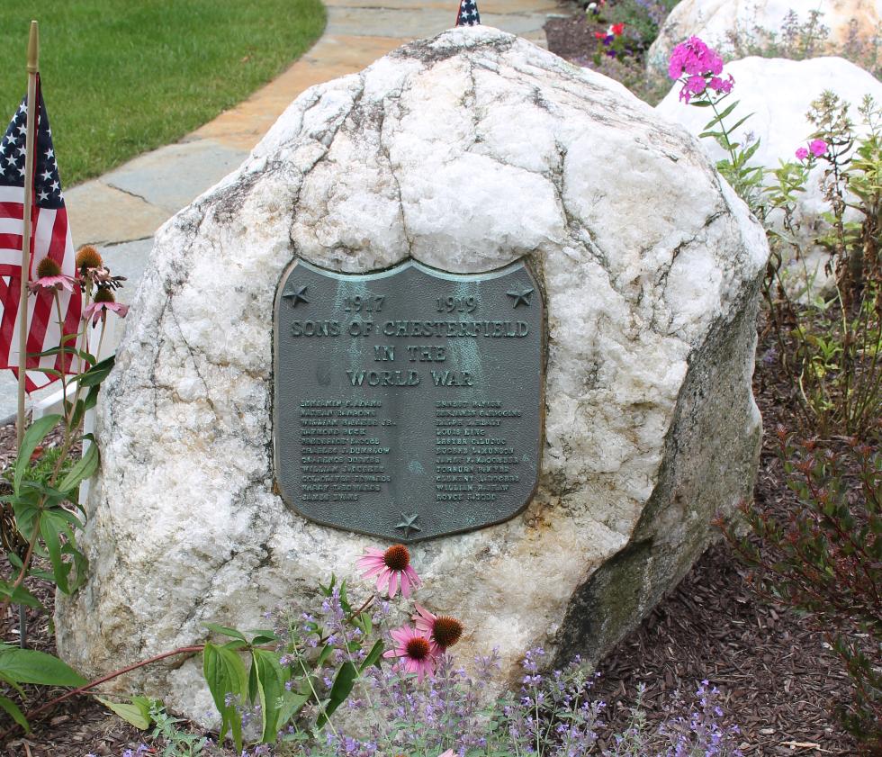 Chesterfield Massachusetts World War I Veterans Memorial