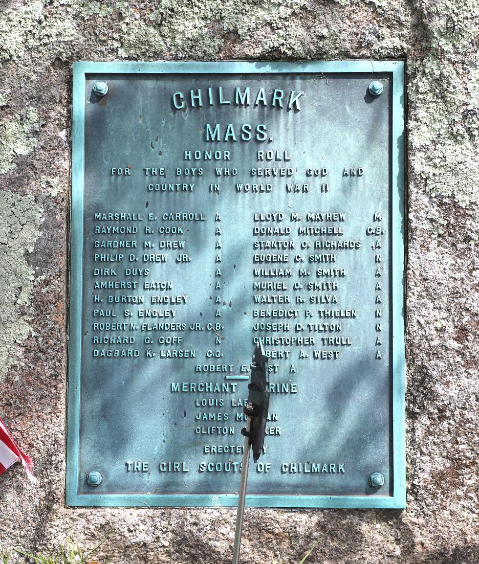 Chilmark Massachusetts WWII Veterans Memorial