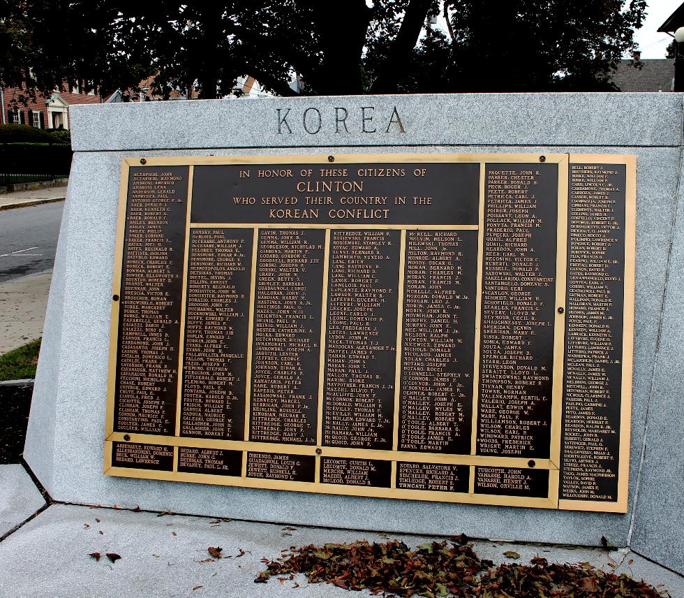 Clinton Massachusetts Korean War Veterans Memorial