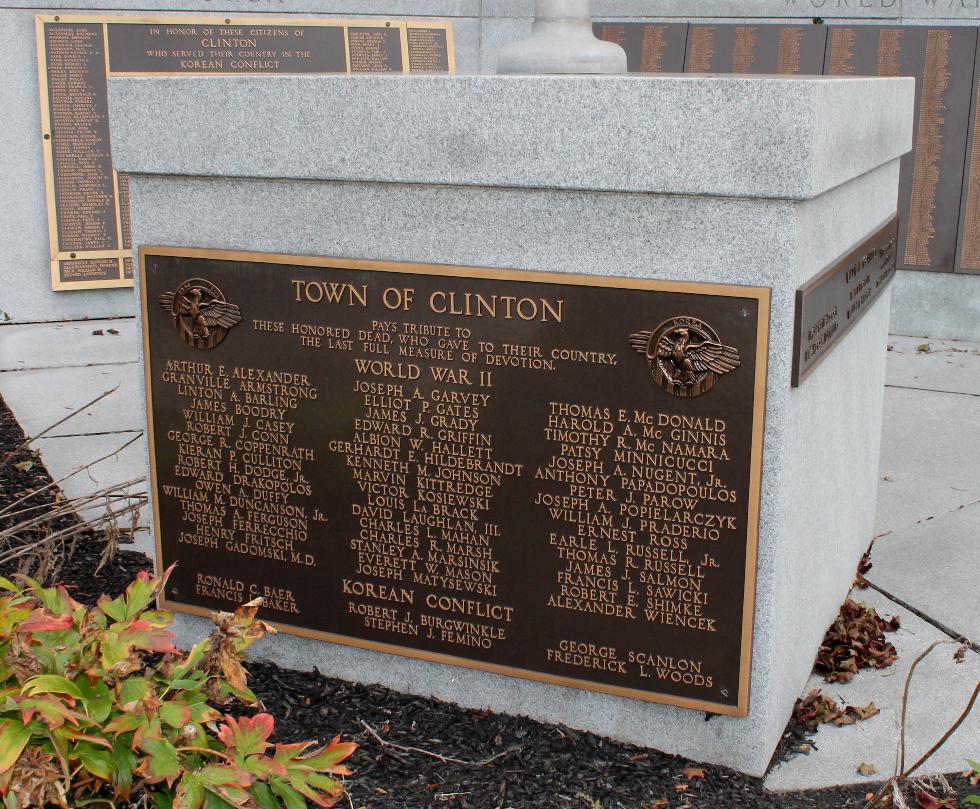 Clinton Massachusetts World War II Veterans Memorial