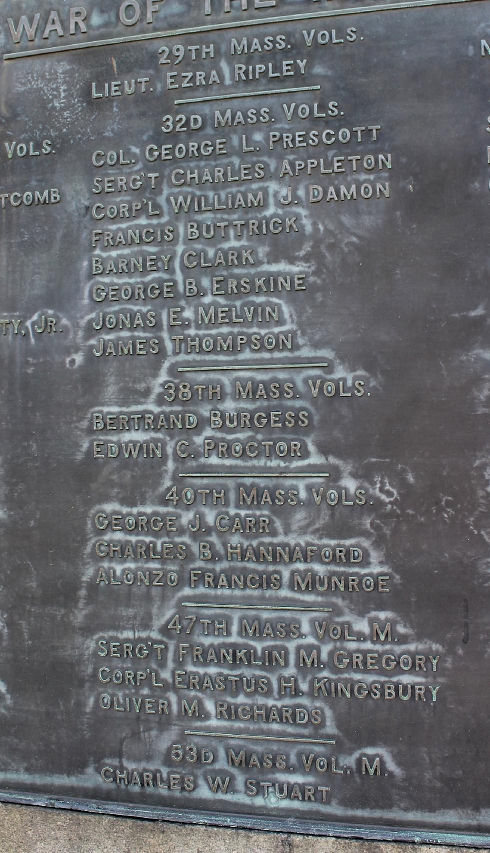 Concord Mass Civil War Veterans Memorial