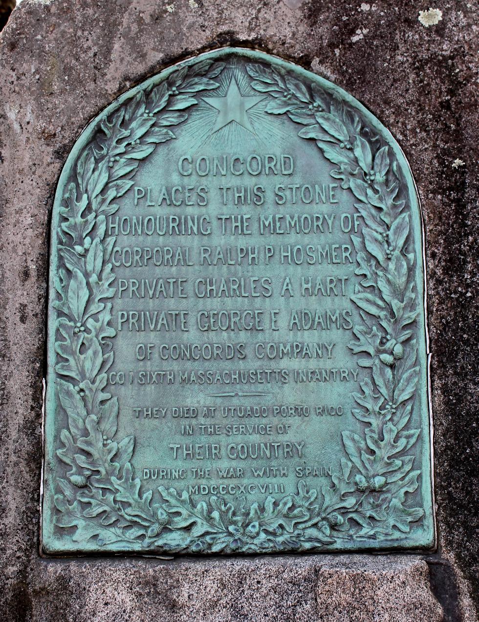 Concord Massachusetts Spanish American War Memorial