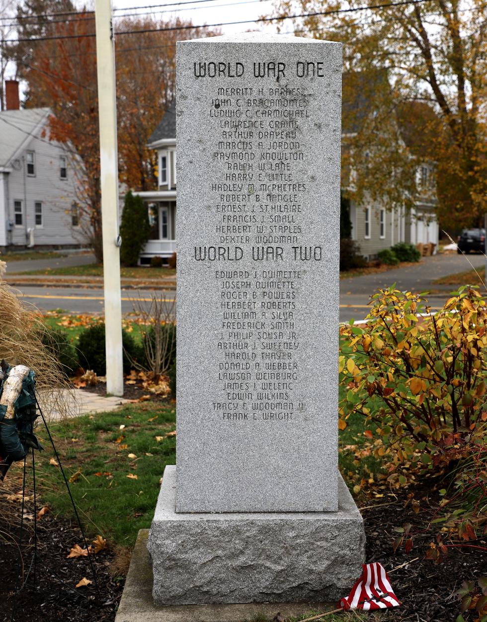 Danvers Massachusetts World War I & World War II Veterans Memorial