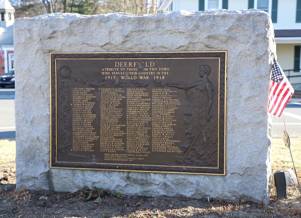 Deerfield Massachusetts World War I Veterans Memorial