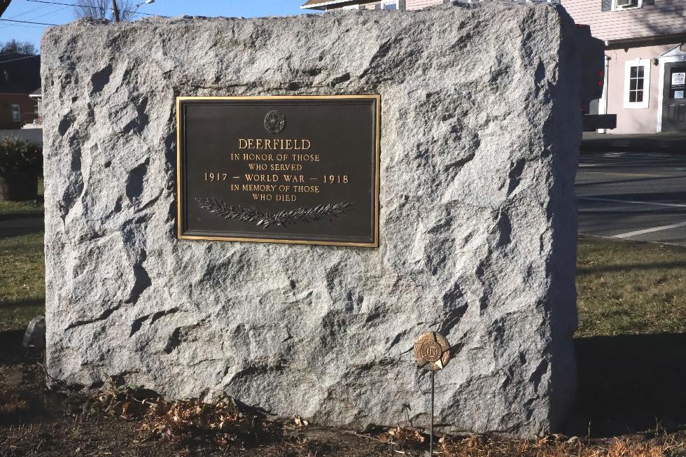 Deerfield Massachusetts World War I Veterans Memorial