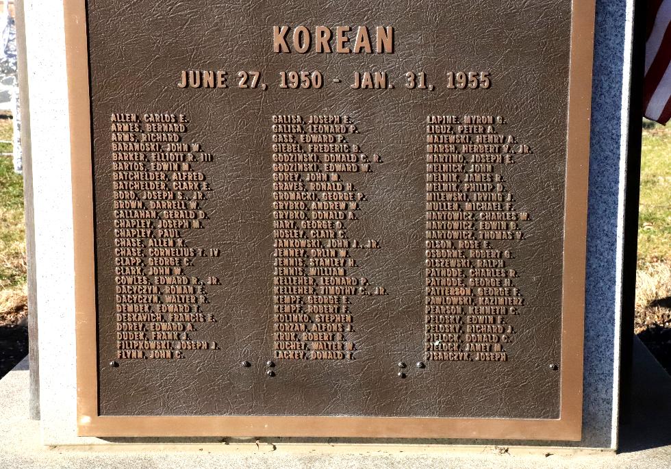 Deerfield Massachusetts Korean War Veterans Memorial
