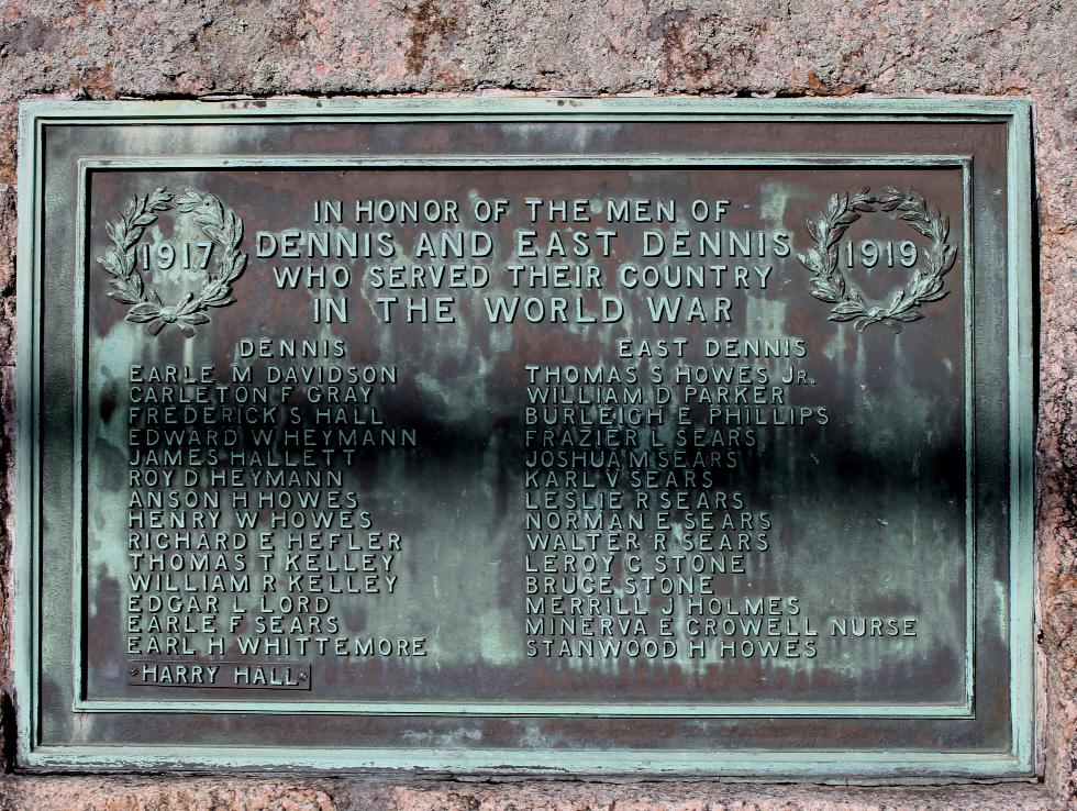 Dennis & East Dennis Massachusetts World War I Veterans Memorial