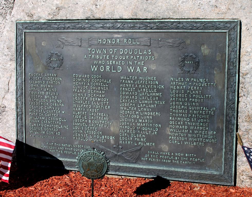 Douglas Massachusetts World War I Veterans Memorial
